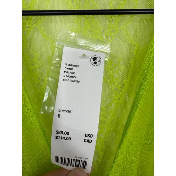 Urban Outfitters Neon Lace Sheer Maxi Shirt Dress - Size Small - NWT - Picture 4 of 8